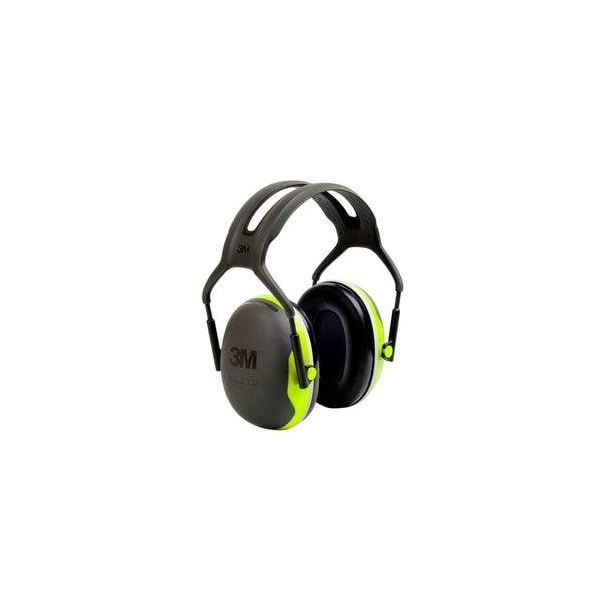 X Series Headband Ear Muffs, Black, Chartreuse